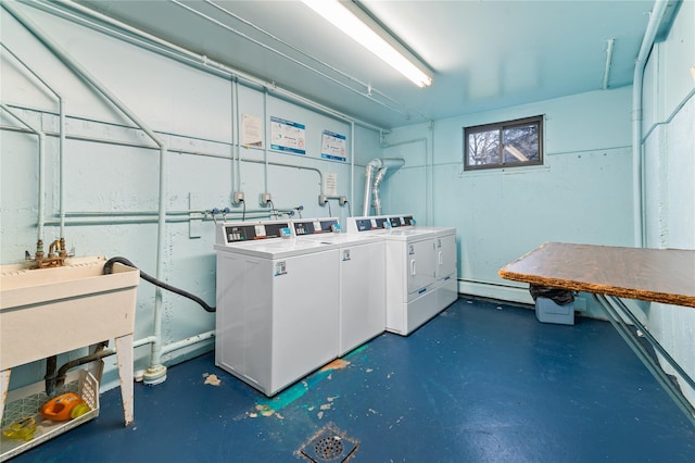 common laundry area featuring washer and clothes dryer