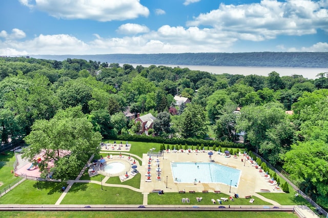 4705 Henry Hudson Pkwy W Unit 7G, Bronx, NY 10471 - drone / aerial view with a water view and a forest view