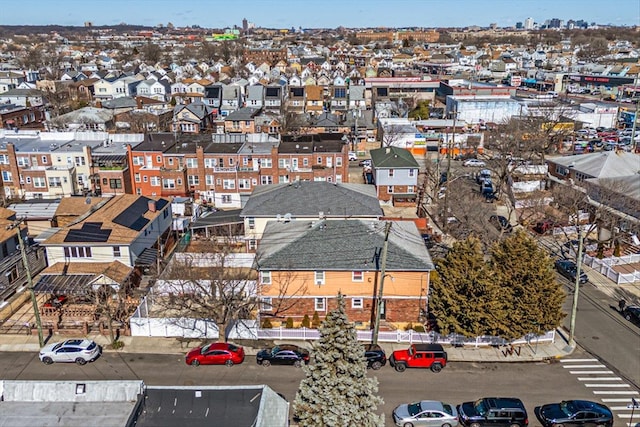 aerial view with a residential view