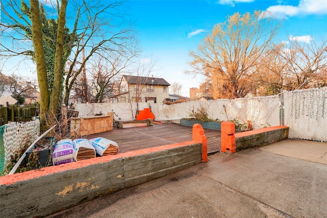 view of patio featuring a fenced backyard