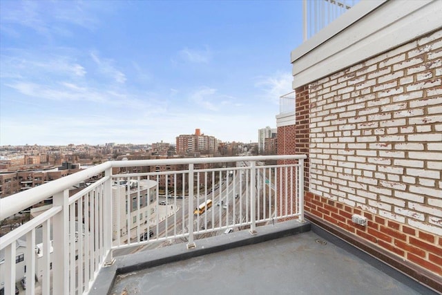 balcony with a city view