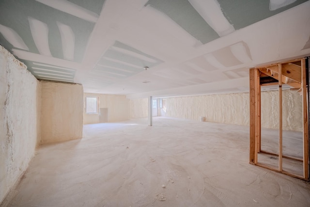 view of basement