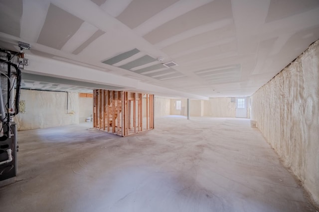 view of basement
