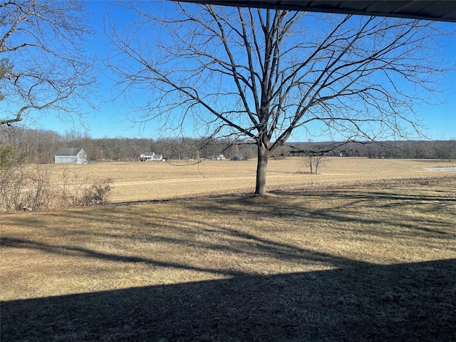 view of yard featuring a rural view