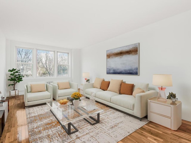 living room featuring wood finished floors