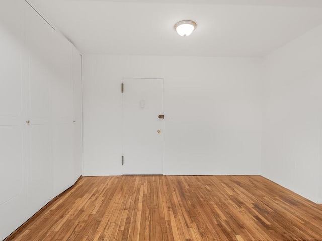 empty room featuring light wood-type flooring