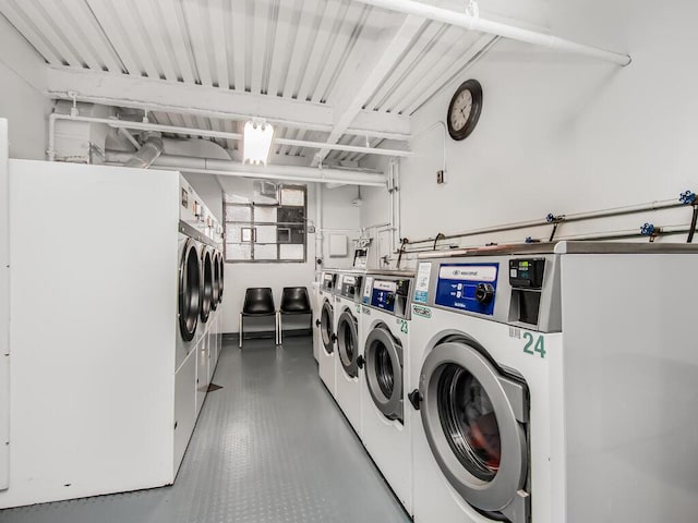 shared laundry area featuring separate washer and dryer