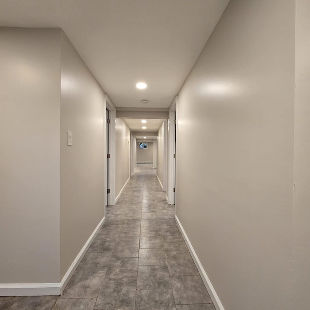 hallway with baseboards