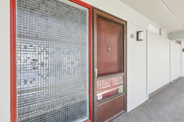 entrance to property with visible vents