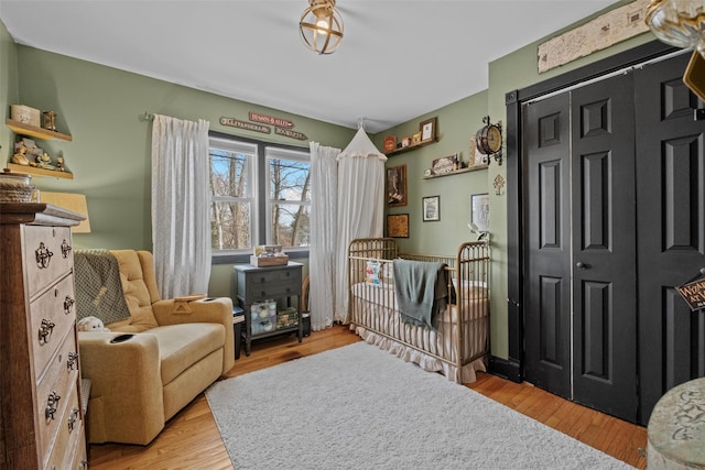 sitting room with wood finished floors