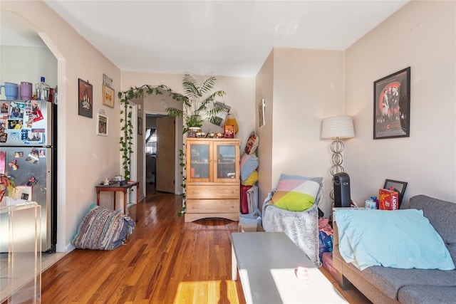 interior space featuring wood finished floors