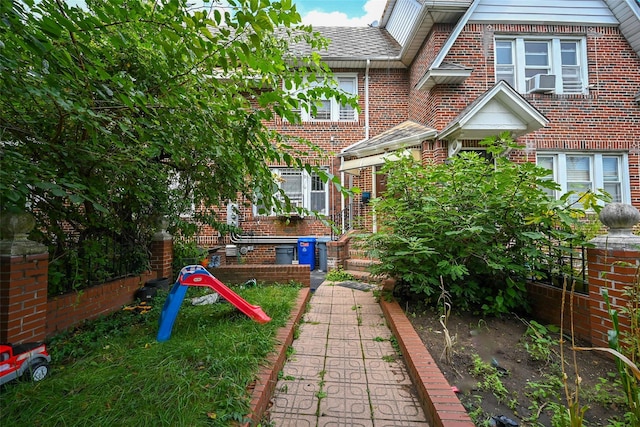 view of yard with cooling unit