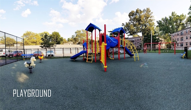 community playground featuring fence