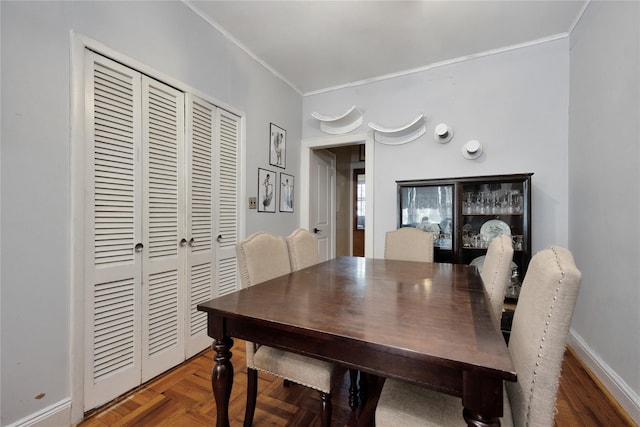 3709 20th Rd, Astoria, NY 11105 - dining area featuring crown molding and baseboards