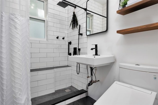 3709 20th Rd, Astoria, NY 11105 - full bathroom with tiled shower and toilet