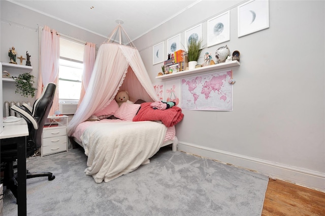 3709 20th Rd, Astoria, NY 11105 - bedroom featuring crown molding and an office area
