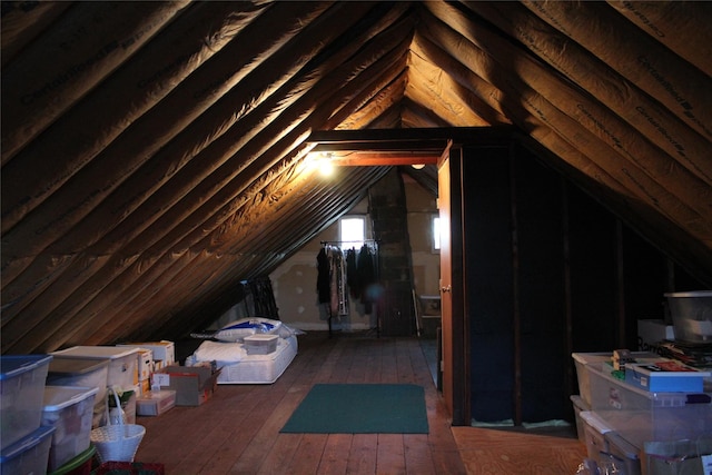 view of attic