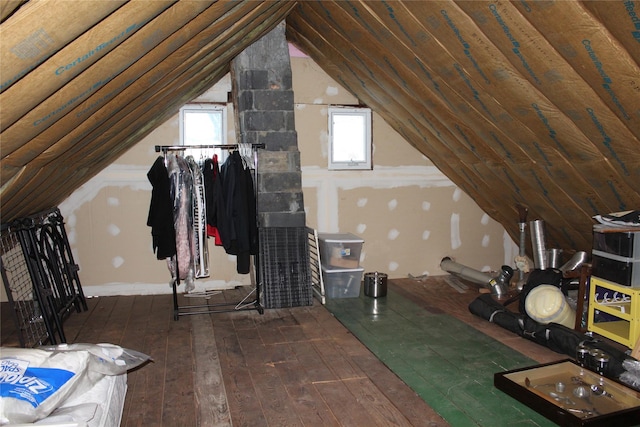 view of attic