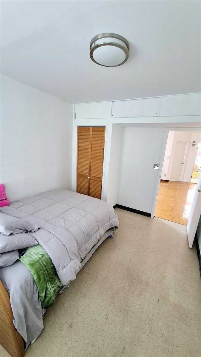 bedroom featuring tile patterned floors