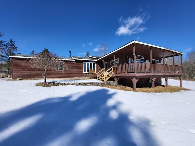 exterior space with a wooden deck