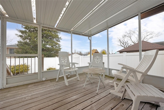 view of sunroom