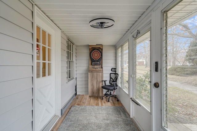 view of sunroom