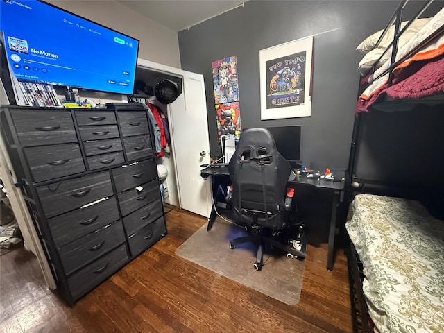 office featuring dark wood-style floors