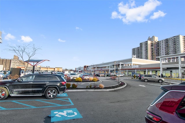 view of uncovered parking lot