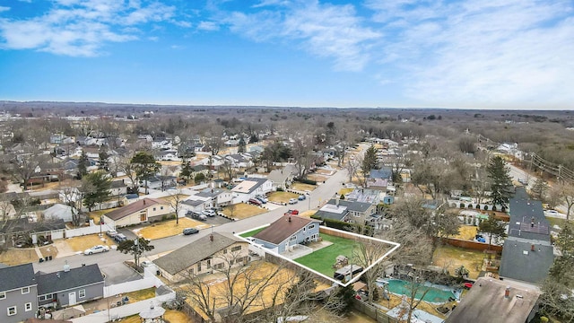 drone / aerial view featuring a residential view