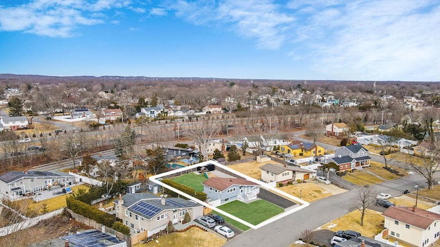 aerial view with a residential view