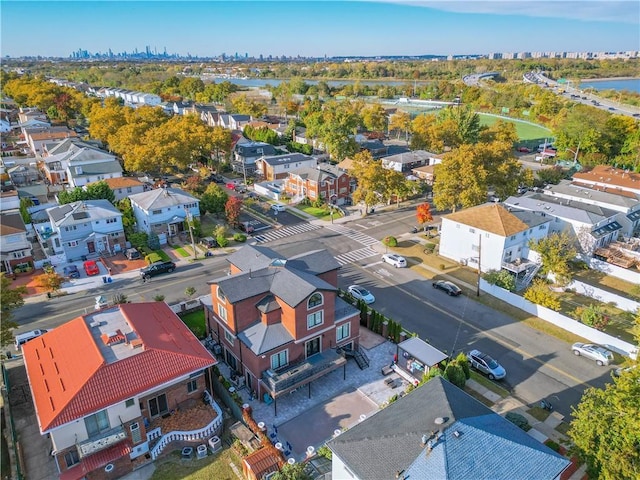 aerial view with a residential view