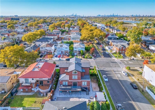 bird's eye view with a residential view