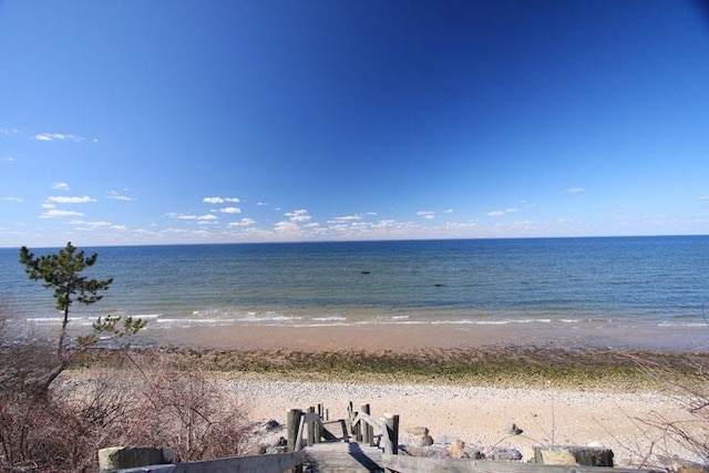 water view featuring a beach view