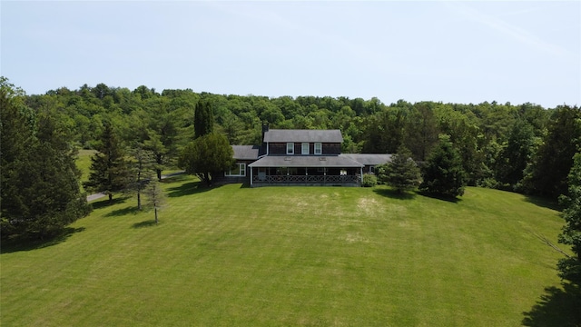 2838 Old Kings Rd, Catskill, NY 12414 - aerial view of property and surrounding area with a heavily wooded area