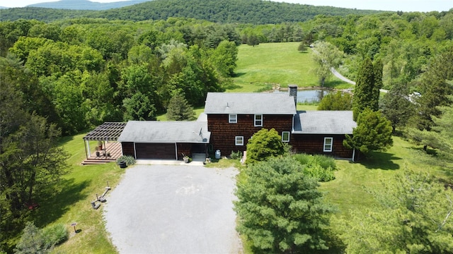 2838 Old Kings Rd, Catskill, NY 12414 - aerial view of property and surrounding area with a heavily wooded area