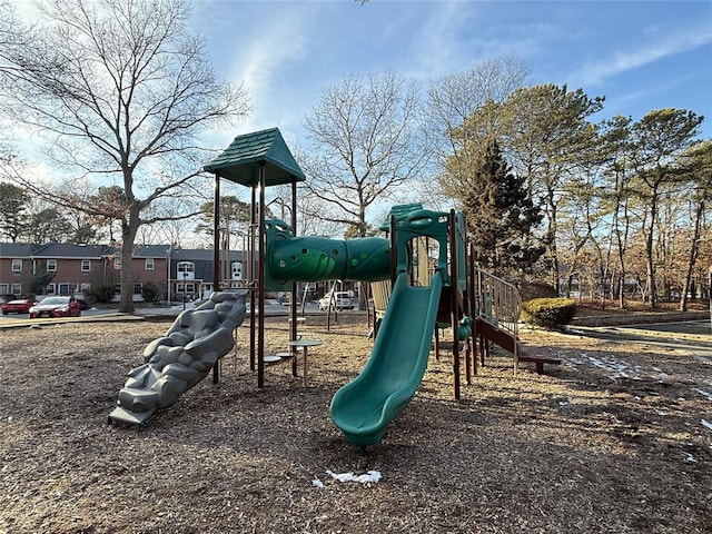 view of community jungle gym