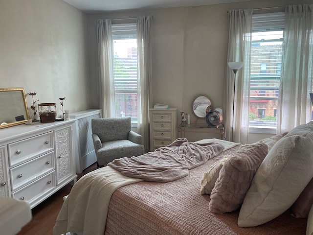 83-55 Lefferts Blvd Apt # 6F, Kew Gardens, NY 11415 - bedroom featuring multiple windows and dark wood-style floors