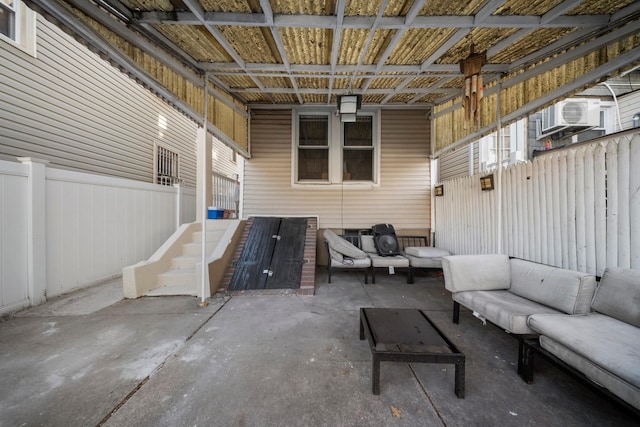 view of patio with fence