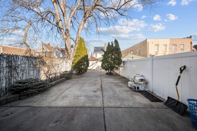 view of patio featuring a fenced backyard