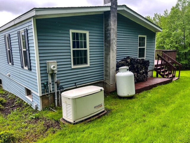 521 Hessinger Lare Rd, Jeffersonville, NY 12748 - back of house featuring a yard and stairs