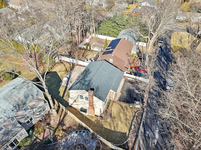 drone / aerial view with a residential view