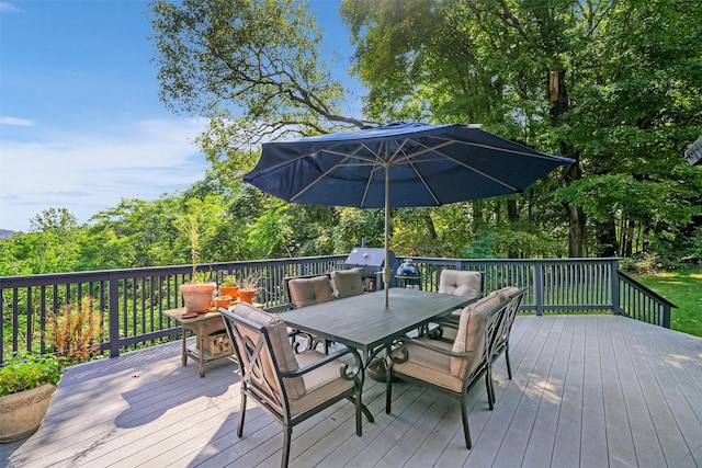 5 Shingle House Rd, Millwood, NY 10546 - wooden terrace with outdoor dining area and area for grilling