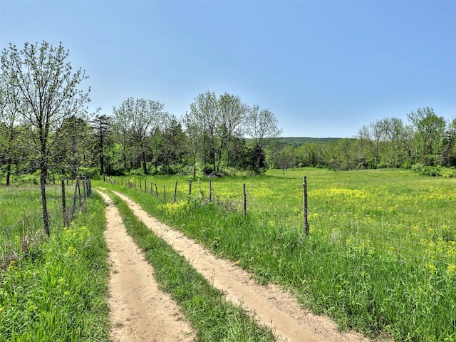 exterior space featuring a rural view