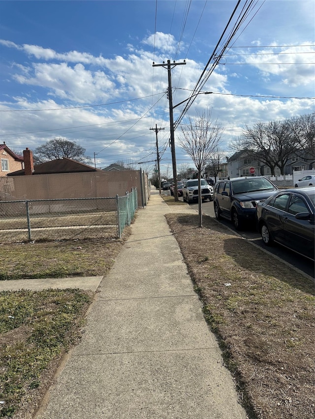 view of street with sidewalks