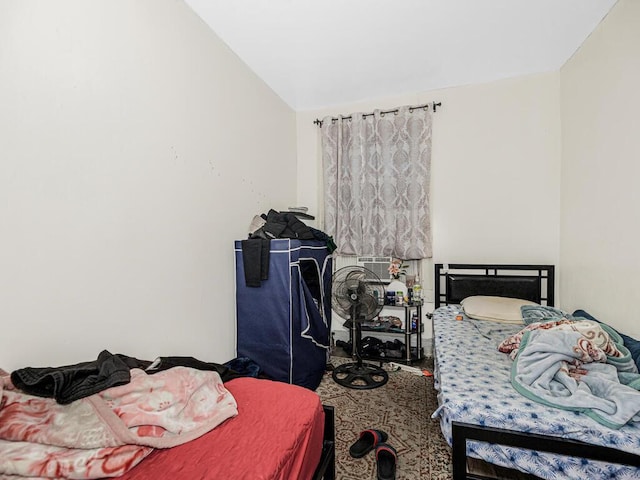 bedroom featuring vaulted ceiling