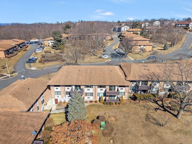 drone / aerial view featuring a residential view