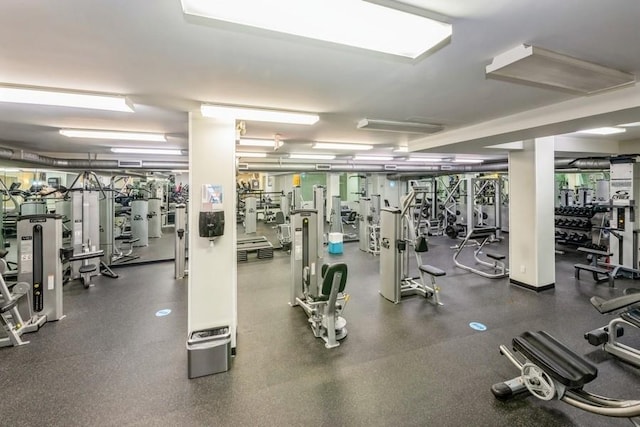 view of exercise room