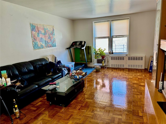 interior space featuring radiator