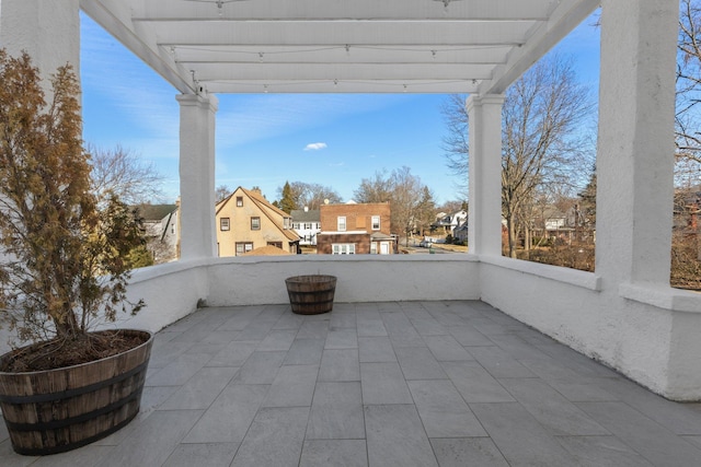 view of patio / terrace featuring a pergola