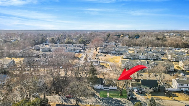 bird's eye view featuring a residential view